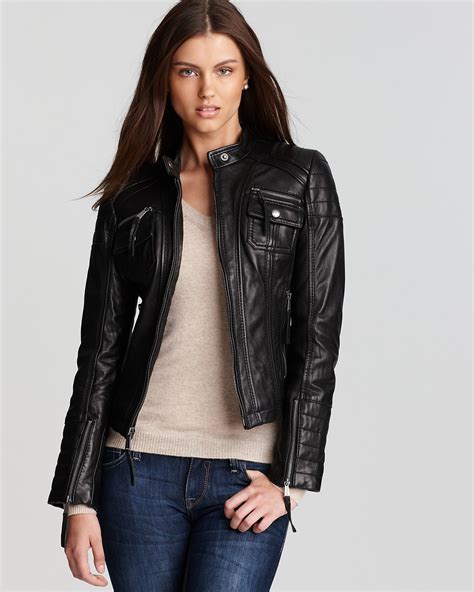 fajo michael kors mujer|Michael Kors leather jacket.